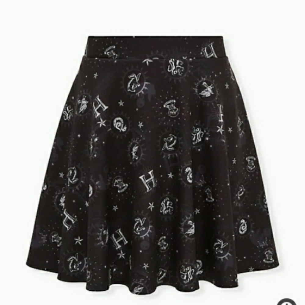 HARRY POTTER HOGWARTS ICONS SCUBA SKATER SKIRT
